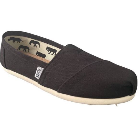 Toms classic slip on W8.5 in Black - Picture 1 of 3